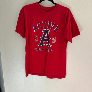 Active Men's T-Shirt ‎ Size Medium, red shirt, t-shirt, graphic tee, mens shirt